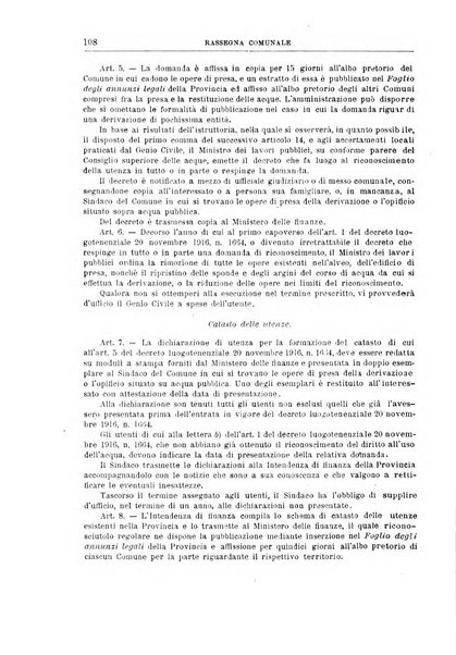 Rassegna comunale studi, legislazione, giurisprudenza, cronache con speciale riguardo ai poteri doi polizia ed ai servizi pubblici