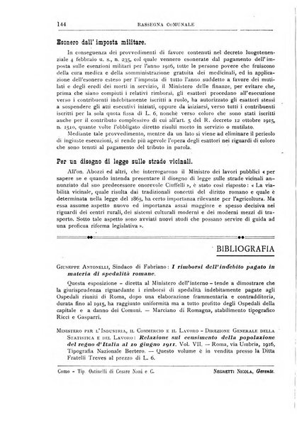 Rassegna comunale studi, legislazione, giurisprudenza, cronache con speciale riguardo ai poteri doi polizia ed ai servizi pubblici