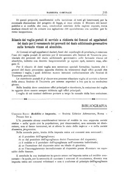 Rassegna comunale studi, legislazione, giurisprudenza, cronache con speciale riguardo ai poteri doi polizia ed ai servizi pubblici