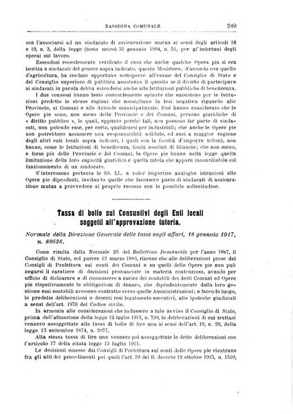 Rassegna comunale studi, legislazione, giurisprudenza, cronache con speciale riguardo ai poteri doi polizia ed ai servizi pubblici