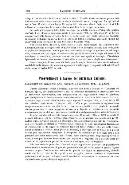 Rassegna comunale studi, legislazione, giurisprudenza, cronache con speciale riguardo ai poteri doi polizia ed ai servizi pubblici