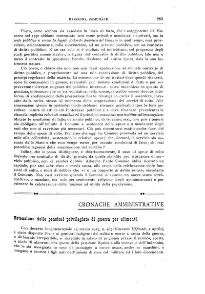 Rassegna comunale studi, legislazione, giurisprudenza, cronache con speciale riguardo ai poteri doi polizia ed ai servizi pubblici