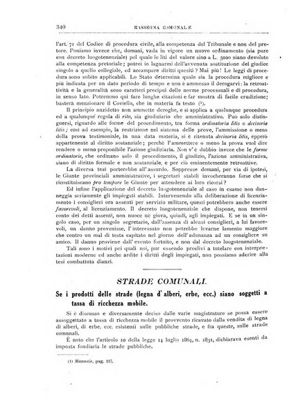 Rassegna comunale studi, legislazione, giurisprudenza, cronache con speciale riguardo ai poteri doi polizia ed ai servizi pubblici