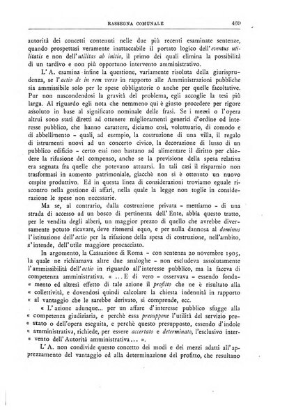 Rassegna comunale studi, legislazione, giurisprudenza, cronache con speciale riguardo ai poteri doi polizia ed ai servizi pubblici