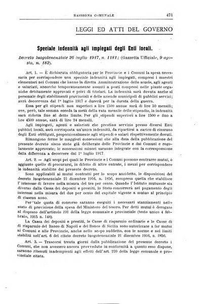 Rassegna comunale studi, legislazione, giurisprudenza, cronache con speciale riguardo ai poteri doi polizia ed ai servizi pubblici