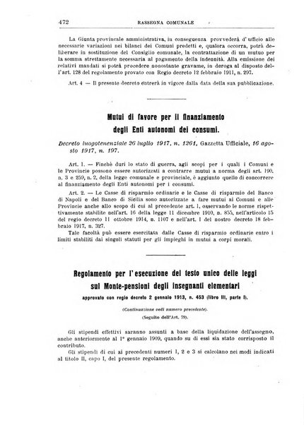 Rassegna comunale studi, legislazione, giurisprudenza, cronache con speciale riguardo ai poteri doi polizia ed ai servizi pubblici