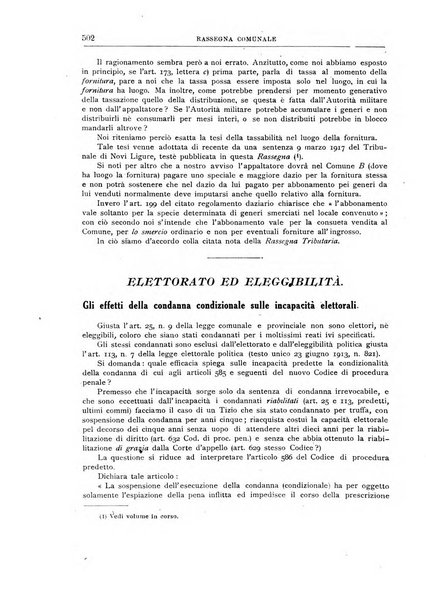 Rassegna comunale studi, legislazione, giurisprudenza, cronache con speciale riguardo ai poteri doi polizia ed ai servizi pubblici