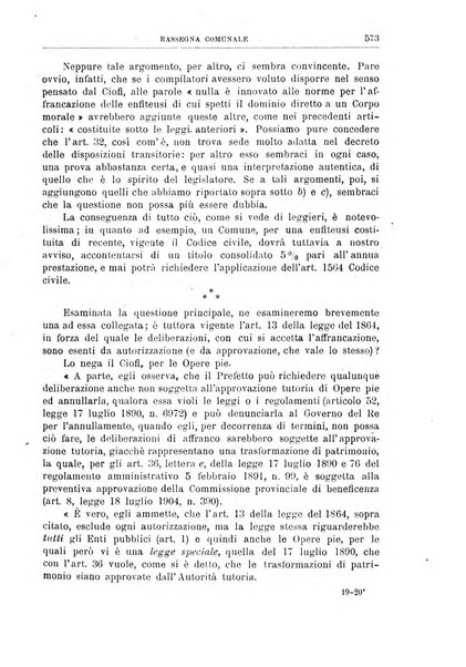 Rassegna comunale studi, legislazione, giurisprudenza, cronache con speciale riguardo ai poteri doi polizia ed ai servizi pubblici