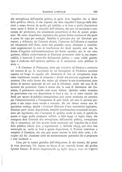 Rassegna comunale studi, legislazione, giurisprudenza, cronache con speciale riguardo ai poteri doi polizia ed ai servizi pubblici