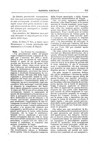 Rassegna comunale studi, legislazione, giurisprudenza, cronache con speciale riguardo ai poteri doi polizia ed ai servizi pubblici