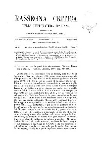 Rassegna critica della letteratura italiana