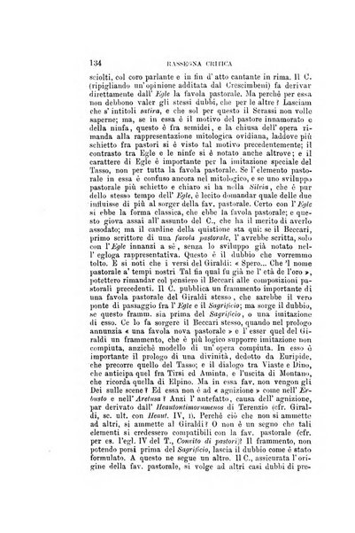 Rassegna critica della letteratura italiana