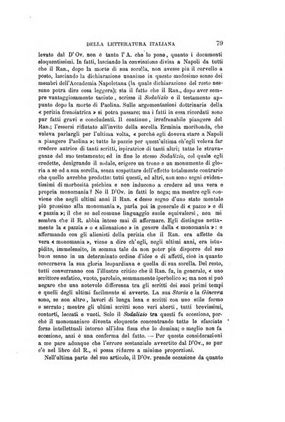 Rassegna critica della letteratura italiana