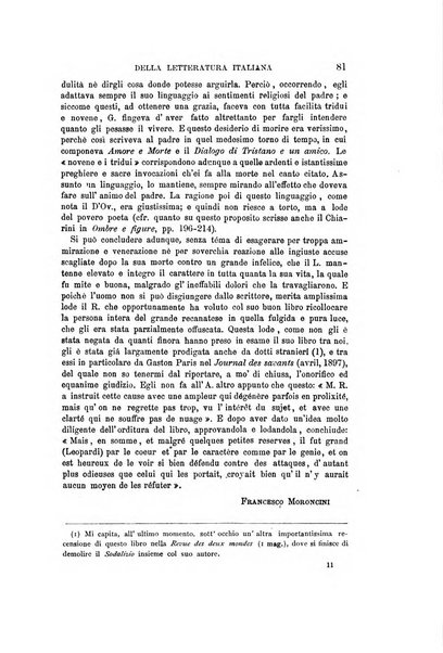 Rassegna critica della letteratura italiana