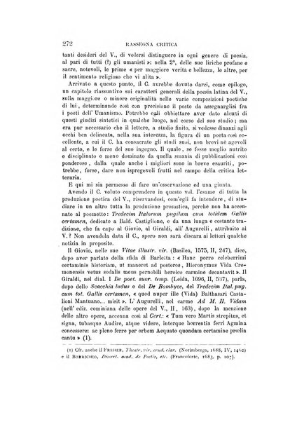 Rassegna critica della letteratura italiana