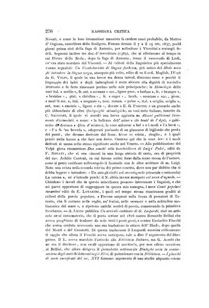 Rassegna critica della letteratura italiana