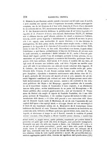 Rassegna critica della letteratura italiana