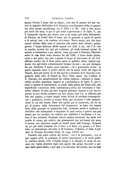 Rassegna critica della letteratura italiana