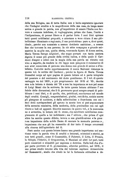 Rassegna critica della letteratura italiana