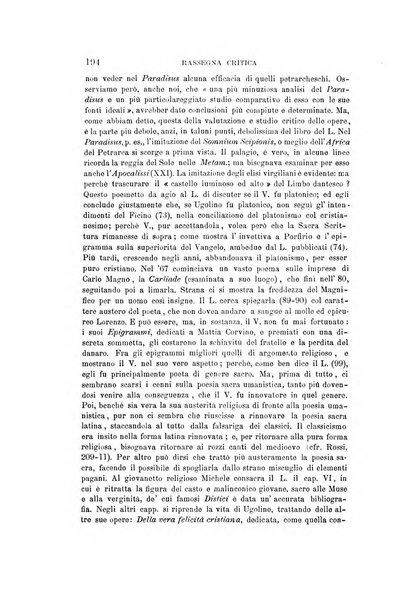 Rassegna critica della letteratura italiana