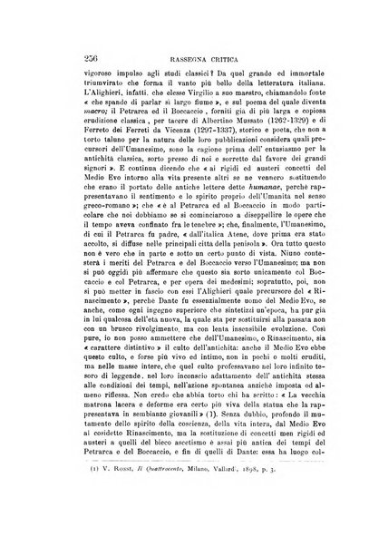 Rassegna critica della letteratura italiana