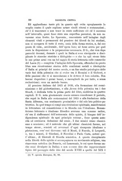 Rassegna critica della letteratura italiana