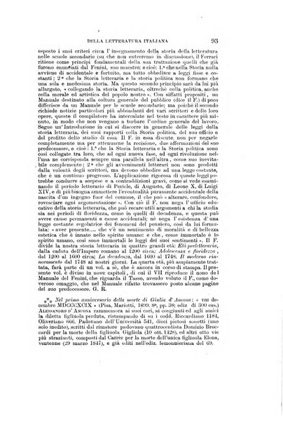 Rassegna critica della letteratura italiana