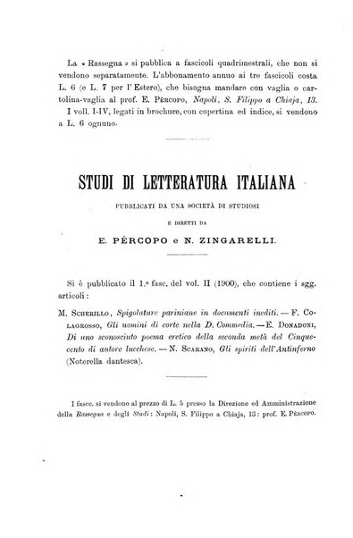 Rassegna critica della letteratura italiana