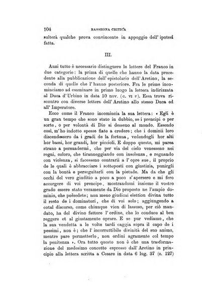 Rassegna critica della letteratura italiana