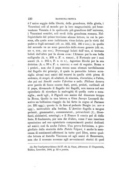 Rassegna critica della letteratura italiana