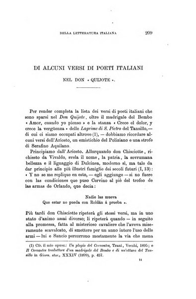 Rassegna critica della letteratura italiana