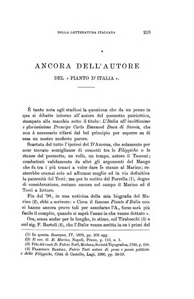 Rassegna critica della letteratura italiana