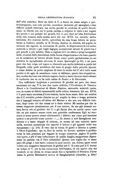 Rassegna critica della letteratura italiana