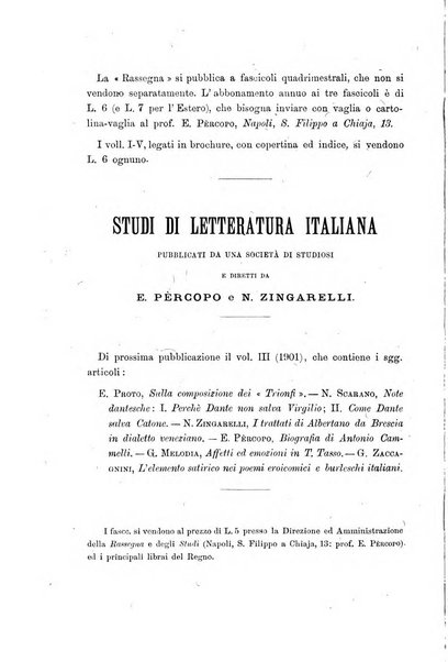 Rassegna critica della letteratura italiana