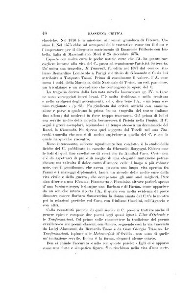 Rassegna critica della letteratura italiana