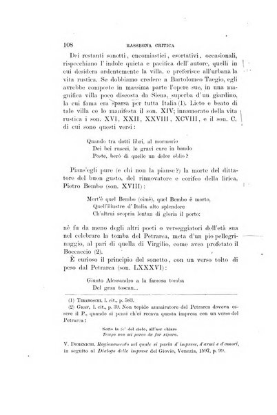 Rassegna critica della letteratura italiana