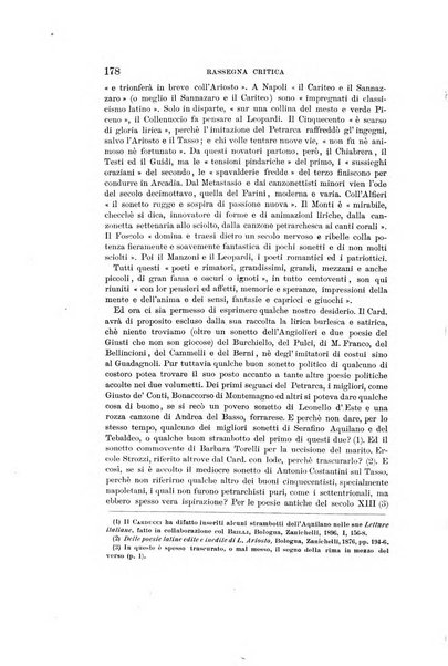 Rassegna critica della letteratura italiana