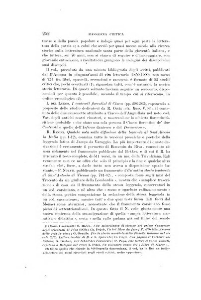 Rassegna critica della letteratura italiana