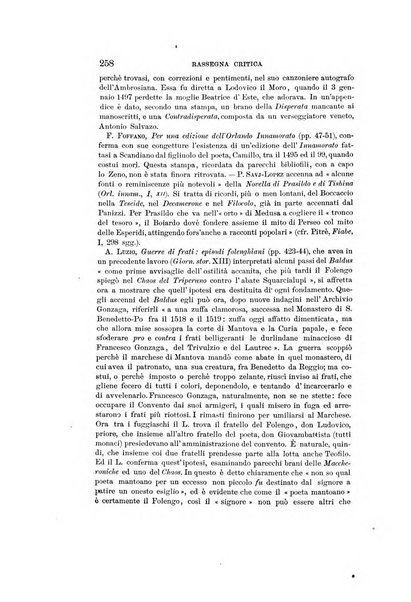 Rassegna critica della letteratura italiana