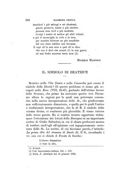 Rassegna critica della letteratura italiana