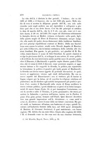 Rassegna critica della letteratura italiana