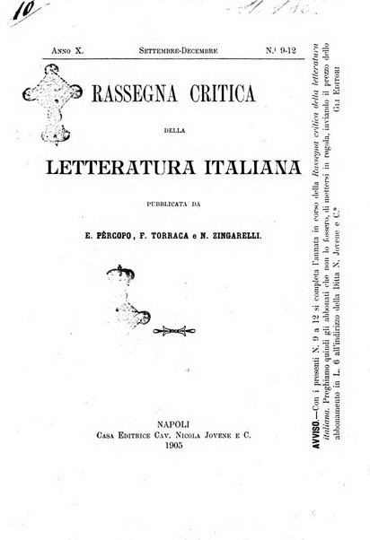 Rassegna critica della letteratura italiana