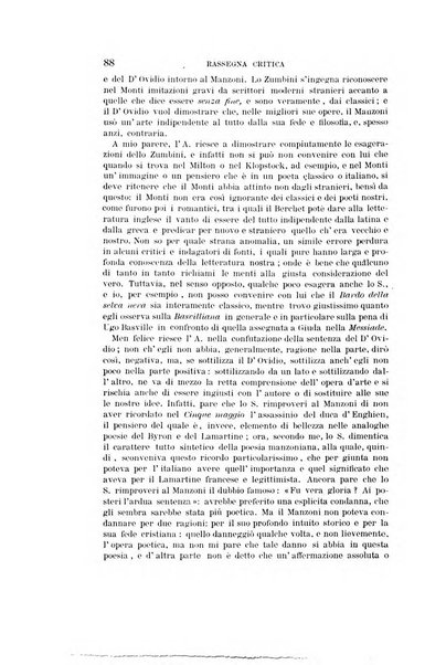 Rassegna critica della letteratura italiana