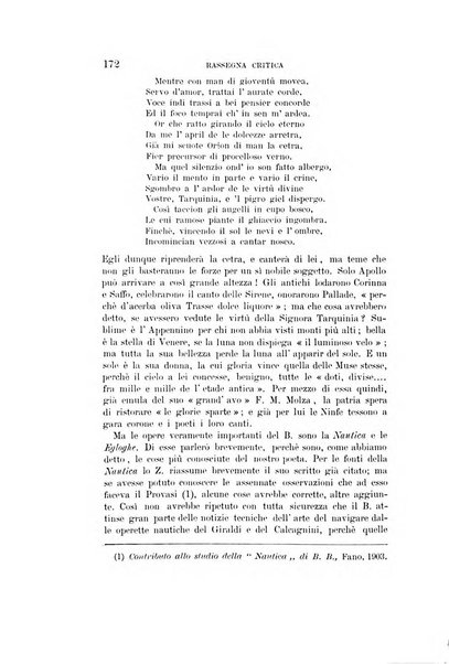 Rassegna critica della letteratura italiana