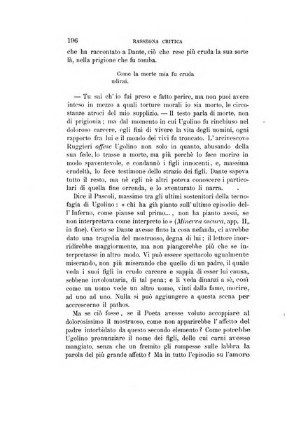 Rassegna critica della letteratura italiana