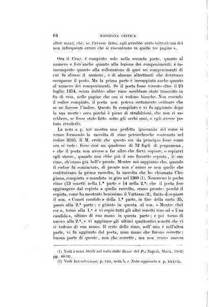 Rassegna critica della letteratura italiana