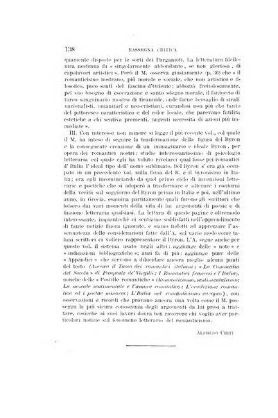 Rassegna critica della letteratura italiana