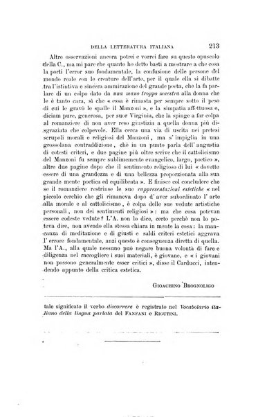 Rassegna critica della letteratura italiana