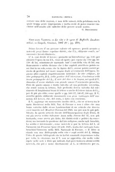 Rassegna critica della letteratura italiana