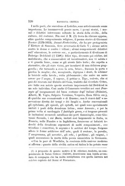 Rassegna critica della letteratura italiana